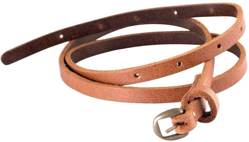 trysco Women Casual Brown Genuine Leather Belt