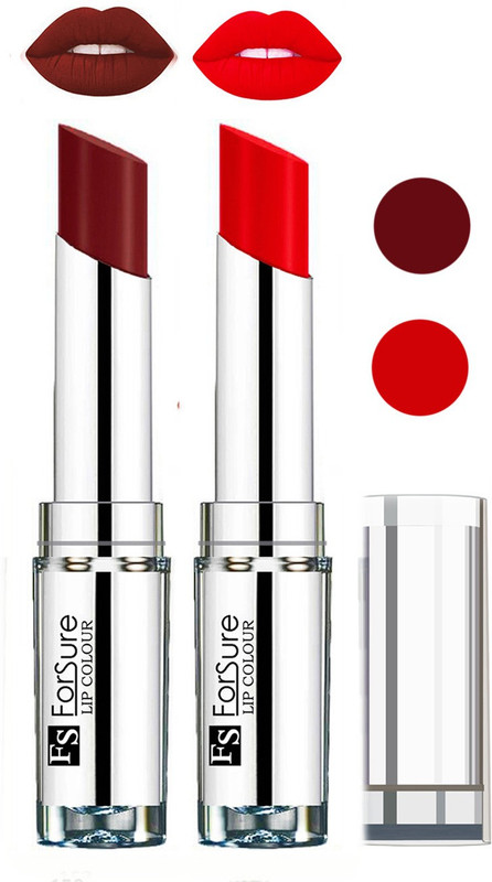 Buy Forsure Full Day Lasting Velevt Matte Lipstick Set Of 2 Wine Hot Red 7 G Online