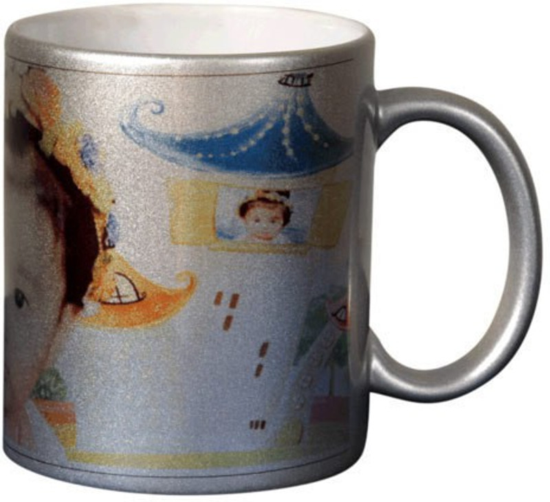 personalised Silver Ceramic Mug(350 ml)