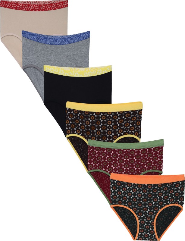 Leading Lady Panty Women Hipster Multicolor, Grey, Black, Yellow, Green, Orange Panty(Pack...