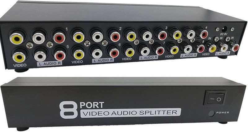 TERABYTE 1x8 HDMI Splitter, Out Audio Video HDMI 1.4V Splitter, 4k 8 Port HDMI Splitter Media Streaming Device(Black)