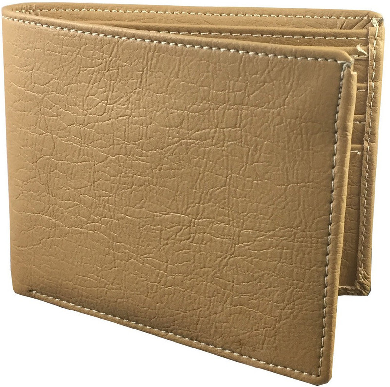 wenzest Men Beige Artificial Leather Wallet(8 Card Slots)