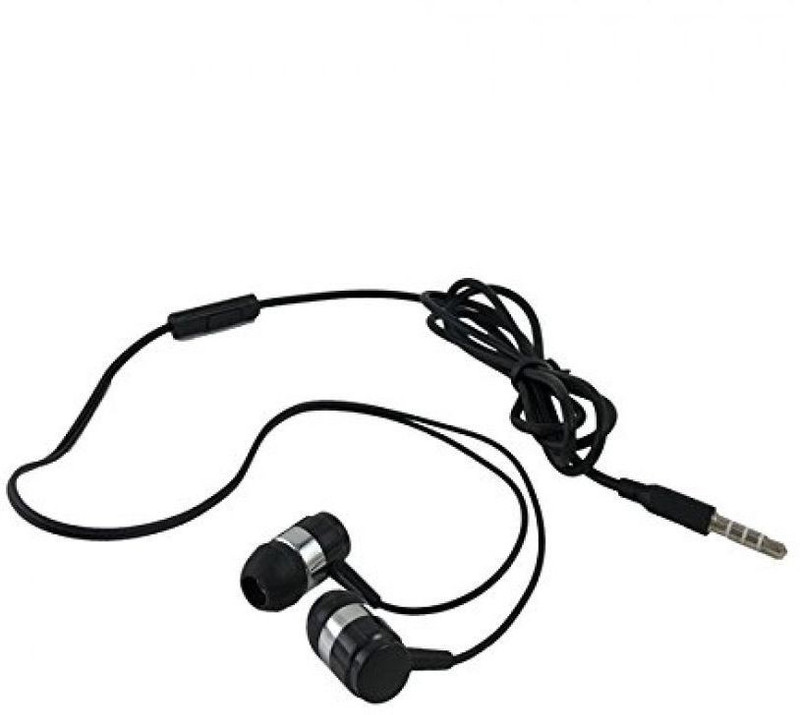 laxes wired earphone with mic (black) Wired Headset with Mic(Black, In the Ear)