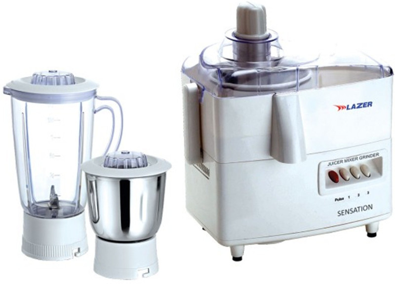 Lazer Sensation LZR_JMG_SENSTN 500 Juicer Mixer Grinder(White, 2 Jars)