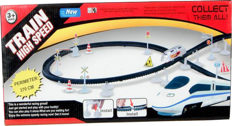 High speed shop toy train set