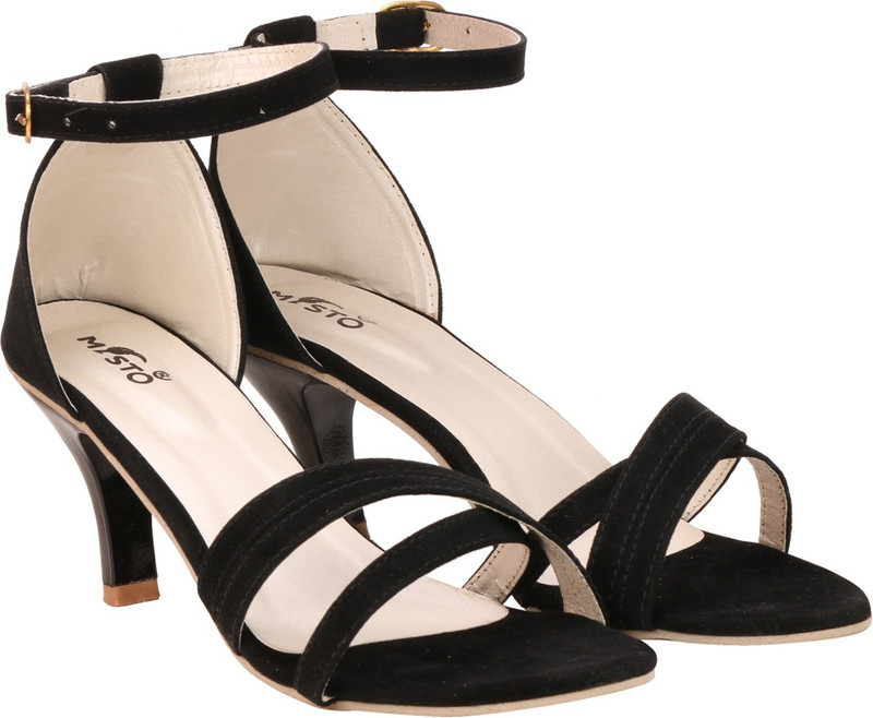 misto Women Black Heels