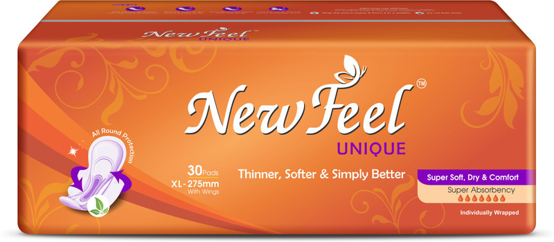 newfeel 275mm XL UNIQUE ULTRATHIN SANITARY NAPKIN Sanitary Pad(Pack of 2)