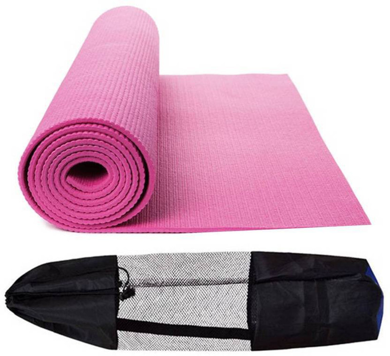 fadorable Extra soft Quality and Anti-Slip Exercise Yoga mat with BAG Pink 4 mm Yoga Mat