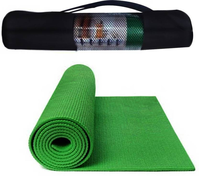 fadorable Extra soft Quality and Anti-Slip Exercise Yoga mat with BAG Green 4 mm Yoga Mat
