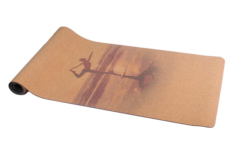 ida yog Bhoomi Beach Yogi XL Cork Eco Yoga Mat, 5mm, good grip, anti-bacterial Beige 5 mm Yoga Mat