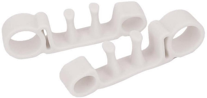 SBE 1 Pair Silicone Toe Stretcher, Soft Gel Toe Spacers Corrector, Transparent Toe Overlapping Separator, Hammer Toes, Toe Split Hallux Valgus For Pain Relief Foot Care(White Color)(Pack Of 2)
