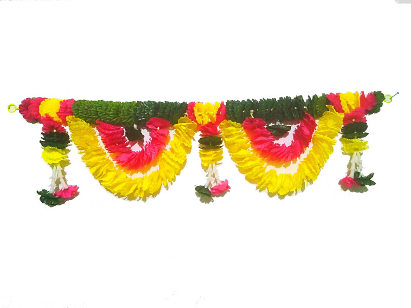 afarza artificial flower toran for door hanging home decoration diwali decoration Toran(good quality of plastic n cloth)