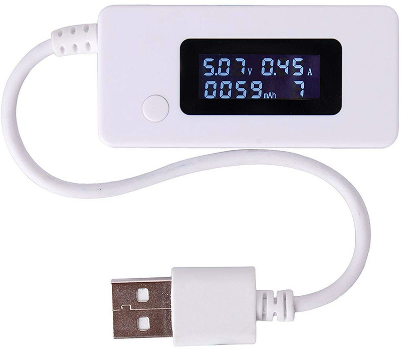 Zahuu USB Port Tester Charger Capacity Current Voltage Meter with OLED Display Digital Voltage Tester