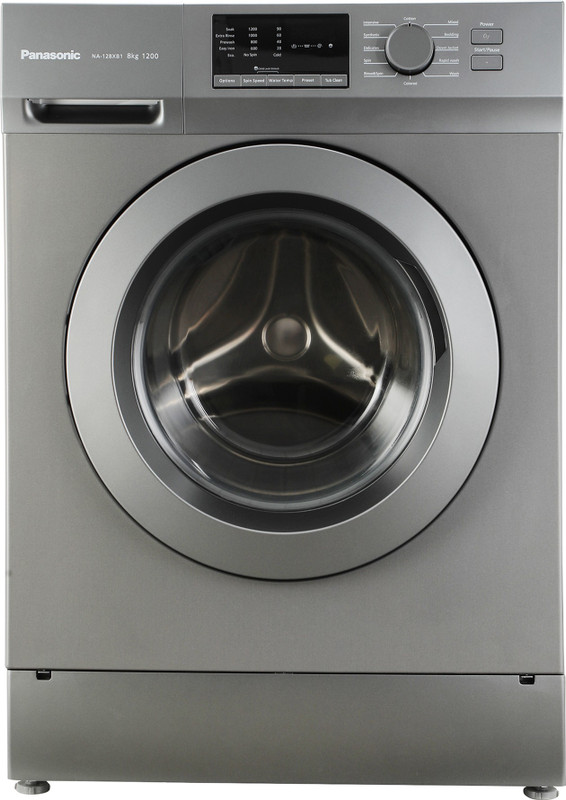 Panasonic 8 kg Fully Automatic Front Load with In-built Heater Grey(NA-128XB1L01)