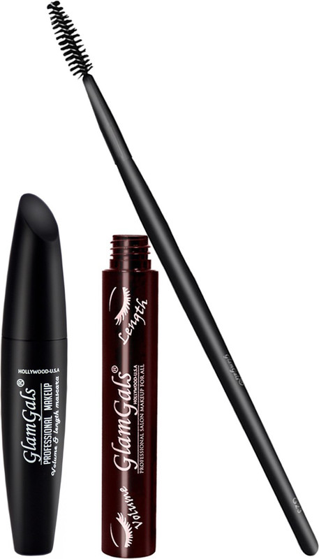 glamgals Buy 2 Volume and Length Mascara & Get Black Eyelash Brush(3 Items in the set)