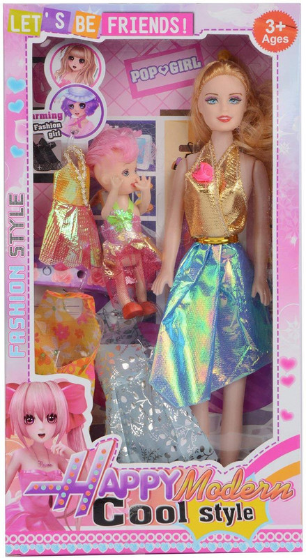 lifestylesection Happy Modern Cool Style Doll For Girls Kids Multi Color (Multicolor)(Multicolor)