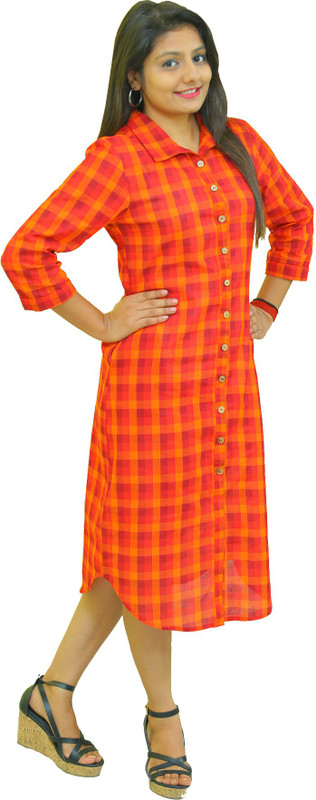 trunk theory Women Shirt Orange Dress