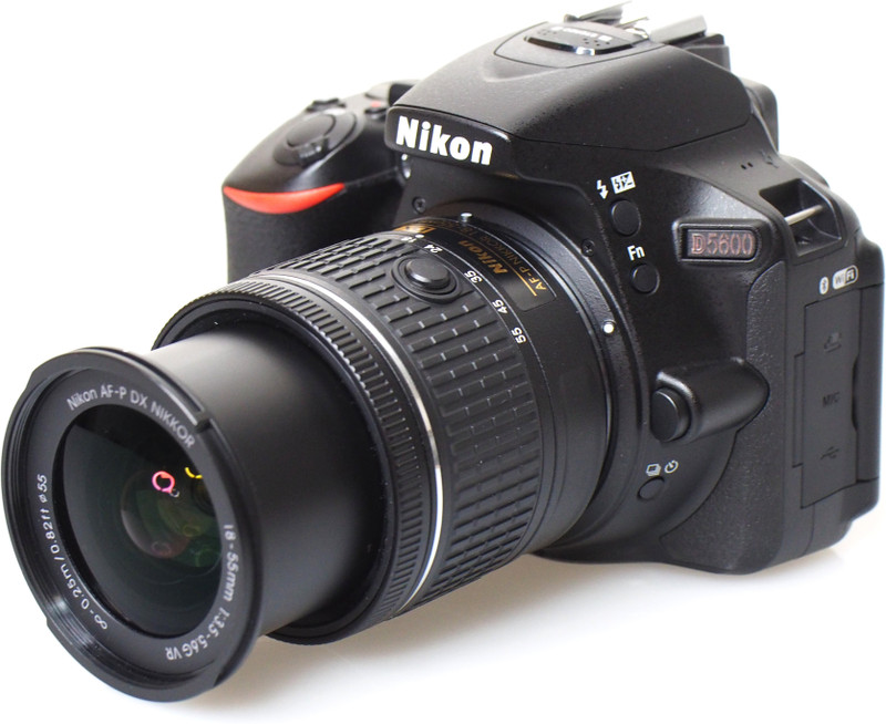 Nikon DSLR D5600 DSLR Camera with AF-P DX Nikkor 18-55 mm f/3.5-5.6 VR with and 16GB Memory Card and Loweoro BP150 Bag Free(Black)