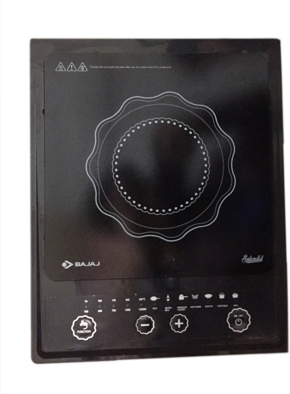 Bajaj 1200W Induction Cooktop(Black, Push Button)