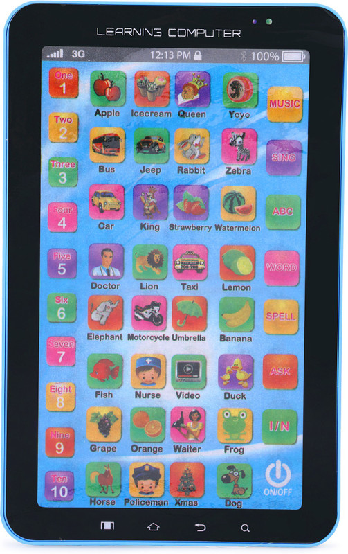 kambojson Interactive Multimedia Educational Learning Pad / Tablet / Computer System for Kids / Children(Black)
