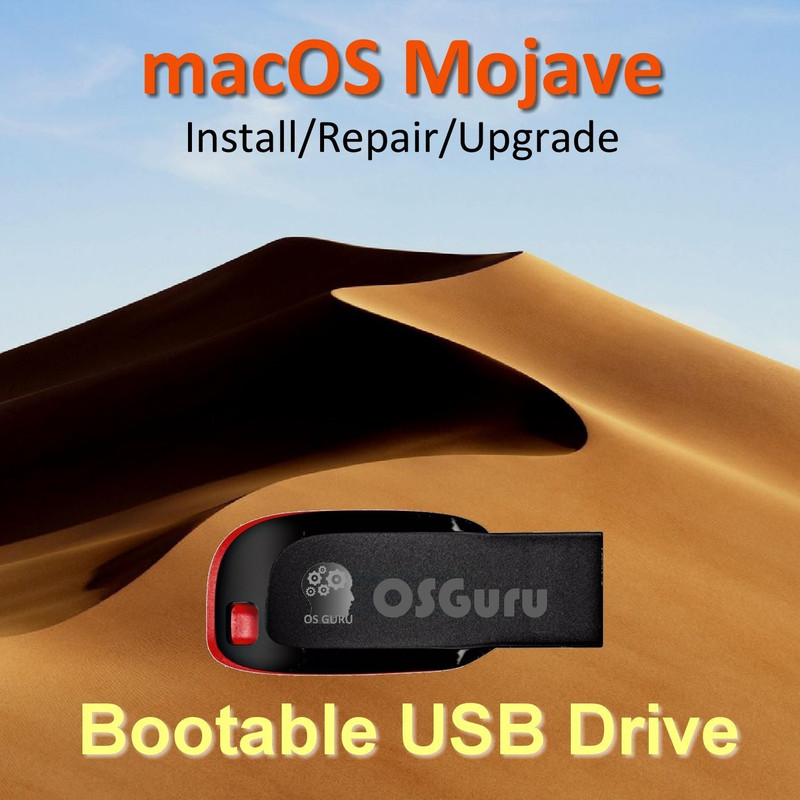 osguru macOS Mojave 10.14.6 (Latest) Reinstall/Repair/Restore/Upgrade 16GB Bootable USB Pen Drive 64-Bit