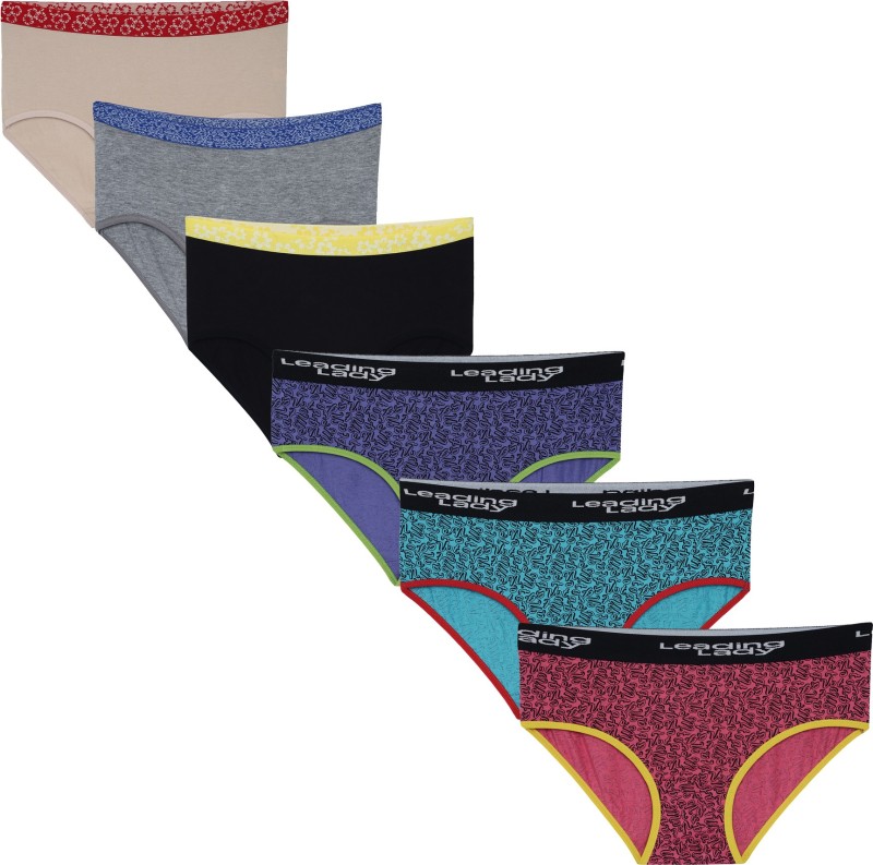 Leading Lady panty Women Hipster Multicolor Panty(Pack of 6)