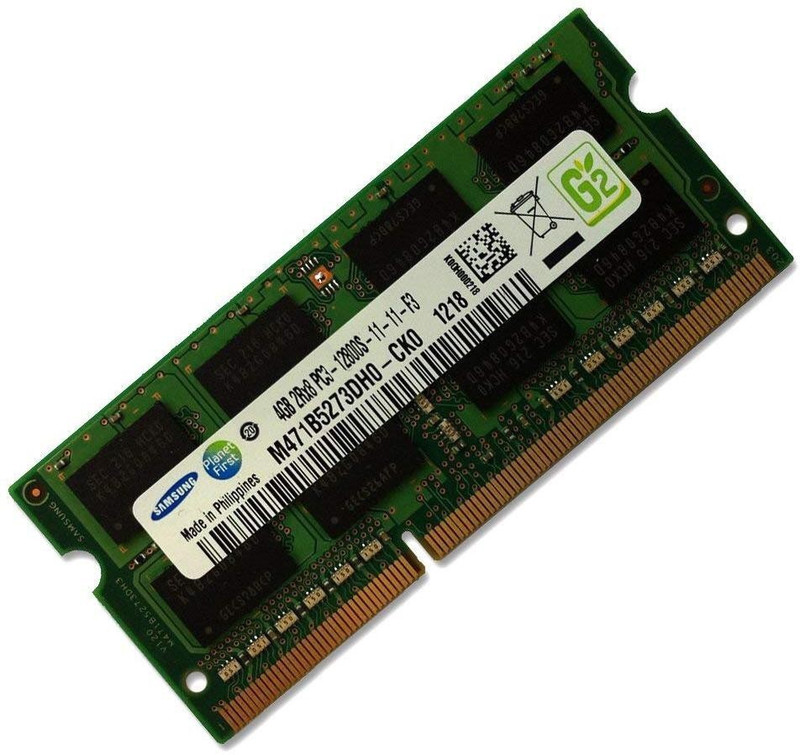 Samsung PC3 DDR3 4 GB (Single Channel) Laptop 12800s/1600mhz (LAPTOP)(Green, Blue)