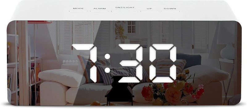 ozimo Digital White Clock