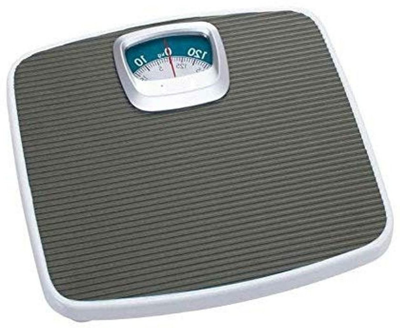 Zelenor Weight Machine For Human Body, Capacity 130Kg Mechanical Manual Analog (Grey) Weighing Scale(Grey)