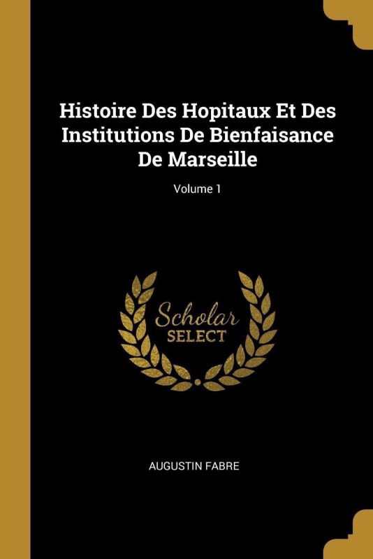 Histoire Des Hopitaux Et Des Institutions de Bienfaisance de Marseille; Volume 1(French, Paperback, Fabre Augustin)