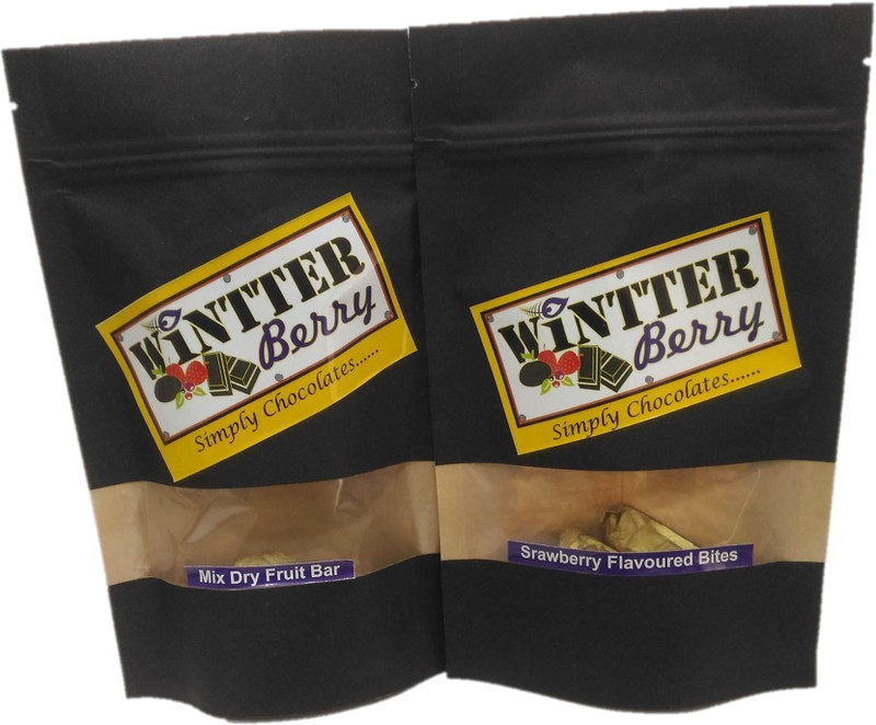 wintter berry combo pack of dark mix dry fruit bar and strawberry flavored chocolate Bars(2 x 120 g)