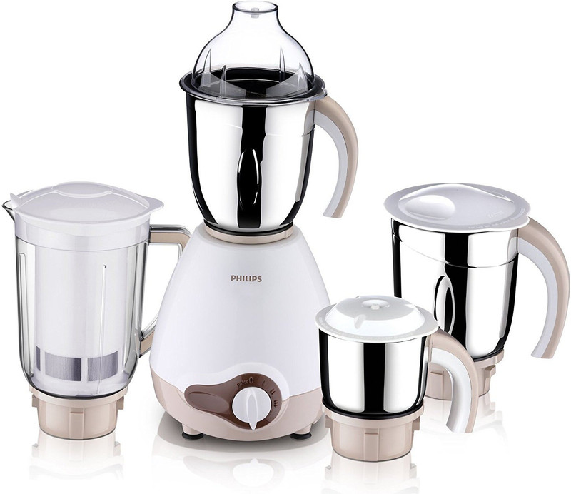 Philips Sku 4 Mixer Grinder mx-004 600 Juicer Mixer Grinder(White, 3 Jars)