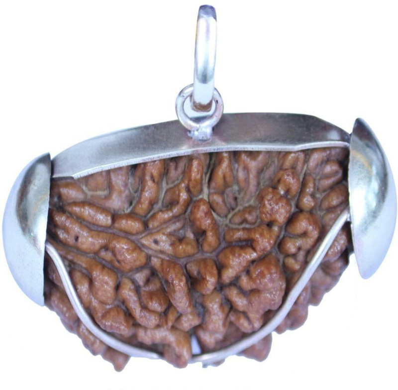 brahmgyan gallary 100% effective and natural ek mukhi rudrakash with gold,silver cap for men/women by brahmgyan gallary Wood Locket