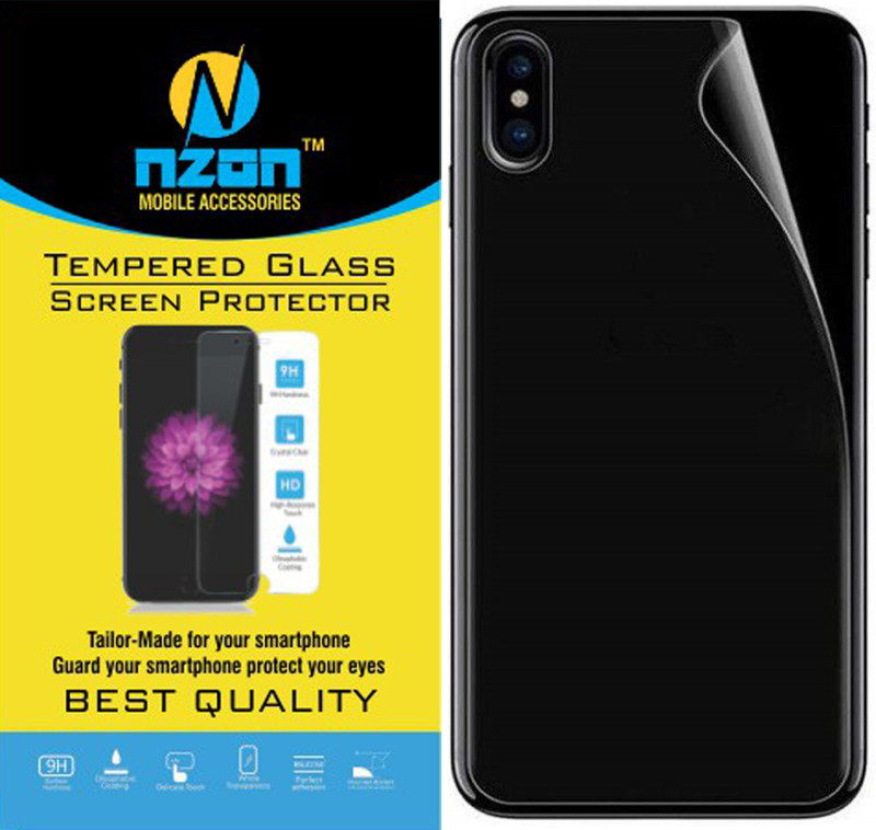 nzon Back Screen Guard for Phone Xs Max Screen Protector Back (Not Glass) Tempered Glass Screen Protector for Apple iPhone Xs Max [Bubble-Free][Anti-Scratch Film][Full Coverage,Case Friendly] -HD Clear(Pack of 1)
