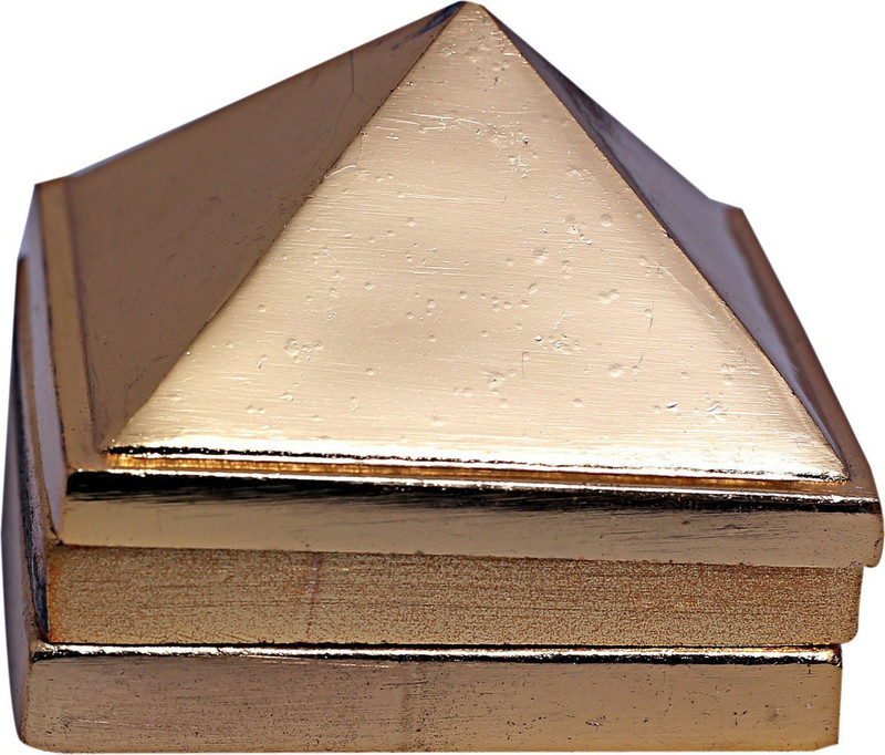 brahmgyan gallary Effective and resnable vastu pyramid for positive energy in home and office. Decorative Showpiece  -  6 cm(Gold Plated, Gold)