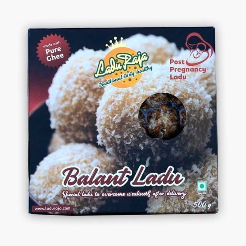laduraja Balant Ladu (Post Pregnancy Laddu), 500 Gm, Contains 25 pieces, good for new mothers to overcome fatigue and weakness, it Contains natural medicinal ingredients Box(25 x 20 g)
