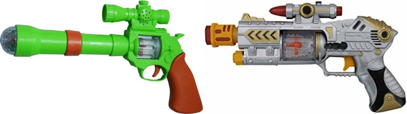 hreedhan enterprises combo strike gun and laser gun(Multicolor)
