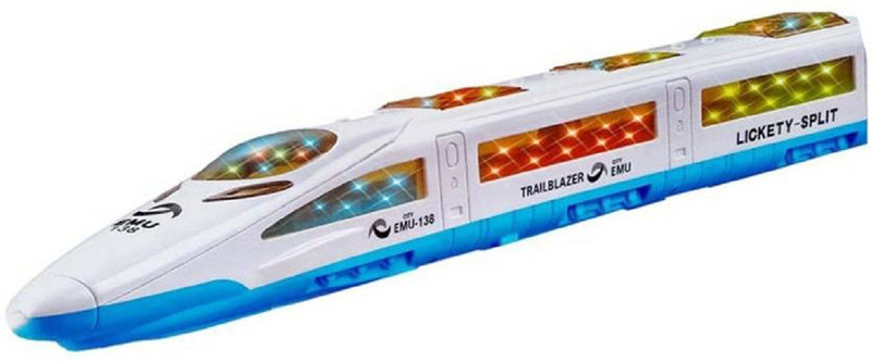 Toyswala Emu Speed Train for Kids with 3D Lights & Music(White)