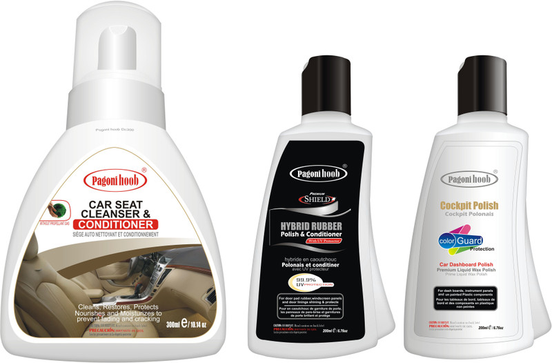 pagoni hoob Dashboard & Seat Cleanser, Dashboard Polish, Tyre & Rubber Polish Combo