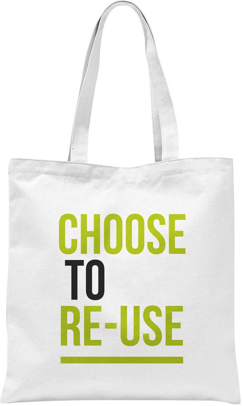 Rawpockets ' Choose To Re-use Multipurpose Bag(White, 5 L)