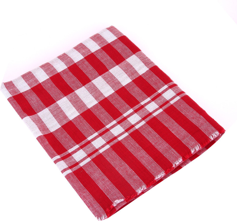3stones Cotton 100 GSM Bath Towel(Red)