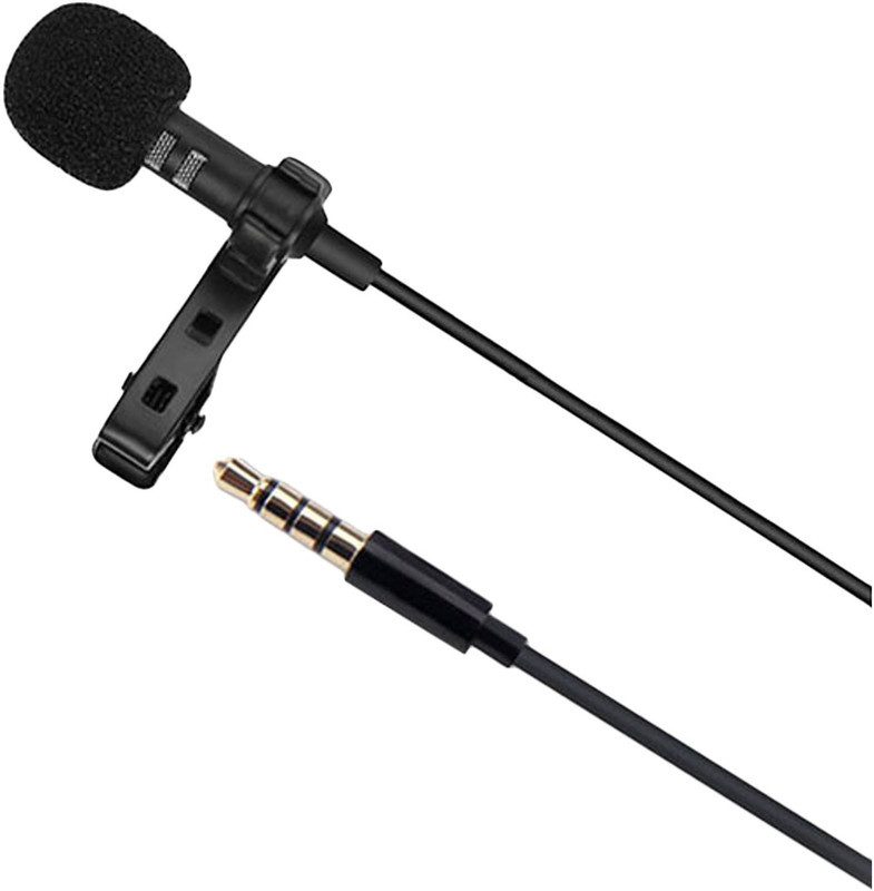 veronic 3.5 mm Mini Tie Clip Collar Lavalier Lapel Microphone For Smart Devices, For Recording Youtube Vlog Interview/ Podcast Camera Microphone