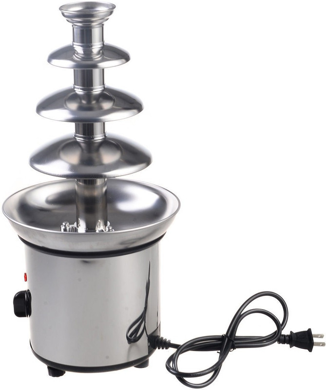 JoyGlobal JoyGlobal Stainless Steel Chocolate Fondue Fountain Machine, Silve Chocolate Fountain Maker(4 Tiers)