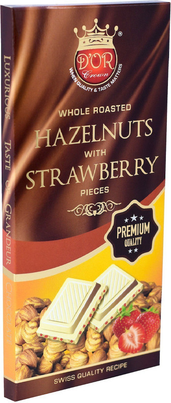 dor crown Whole Roasted Hazelnuts With Strawberry Bars(100)