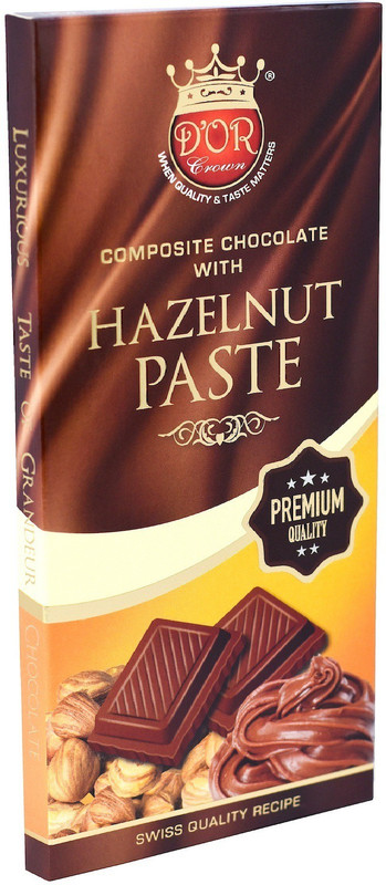 dor crown Composite Chocolate With Hazelnut Paste Bars(100)