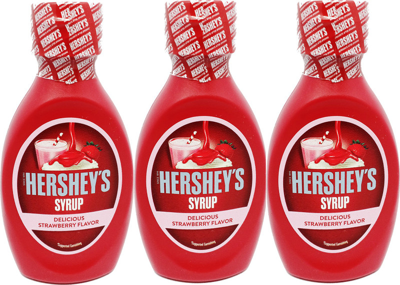 Hershey's Syrupp Strawberry Flavor 200g(200 g, Pack of 3)