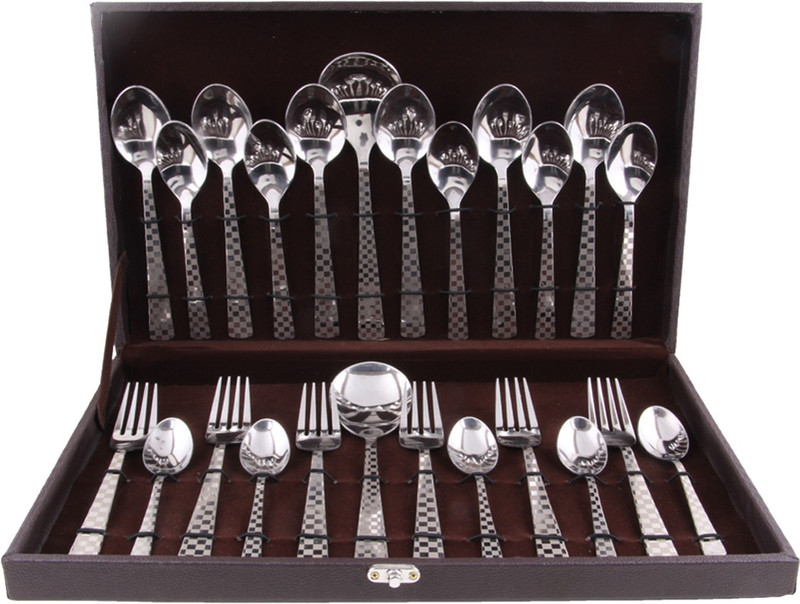 italica CHESS CASE 24 PCS Stainless Steel Cutlery Set(Pack of 24)