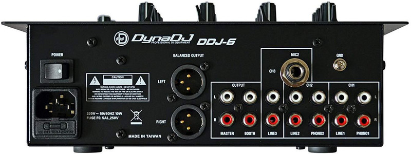 Dynatech DDJ-6 Three Channel DJ Mixer Wired DJ Controller