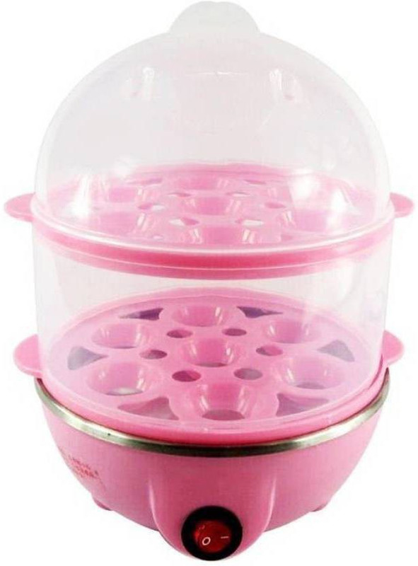 Mezire Double Layer Egg Boiler Steamer 14 Eggs Egg Cooker  (0 L, Pink) Egg Cooker(14 Eggs)