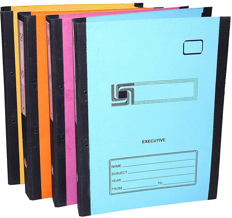 helloperfect PAPER SPRING FILE(Set Of 4, Multicolor)